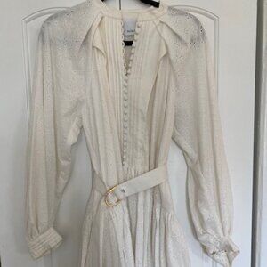 Acler white dress boho short size 4